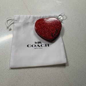 Coach Red Heart Mirror w/dusty